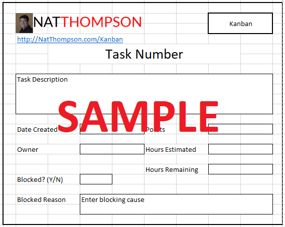 Kanban Card Template for Excel