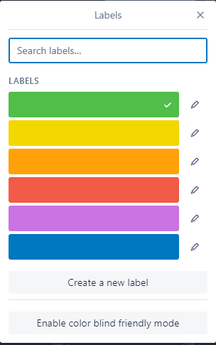 Trello Shortcuts Labels